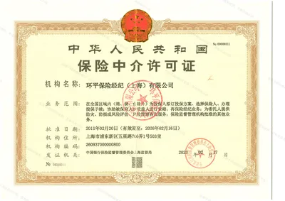 保险中介许可证